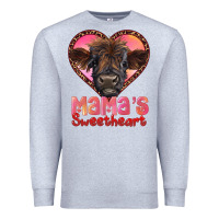 Heather Grey mama's sweetheart highland calf Premium Sweatshirt - RanaPortraitStore