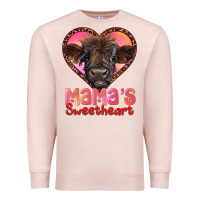 Pale Pink mama's sweetheart highland calf Premium Sweatshirt - RanaPortraitStore