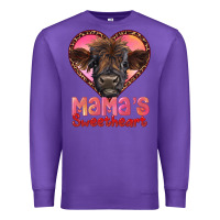 Purple mama's sweetheart highland calf Premium Sweatshirt - RanaPortraitStore