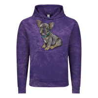 Cloud Purple french bulldog Vintage Hoodie - RanaPortraitStore