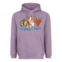 Lavender happy easter bunny carrots and eggs Heavyweight Hoodie - RanaPortraitStore