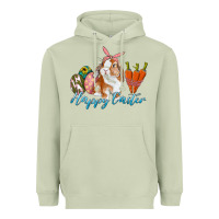 Matcha happy easter bunny carrots and eggs Heavyweight Hoodie - RanaPortraitStore