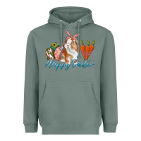 Sage happy easter bunny carrots and eggs Heavyweight Hoodie - RanaPortraitStore
