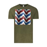 Vintage Olive 4th july stripes seamless pattern Vintage Tee - BundleAndBundleShop
