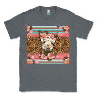 Charcoal Heather llama and roses glitter Classic Tee - LillyAllenDesigns