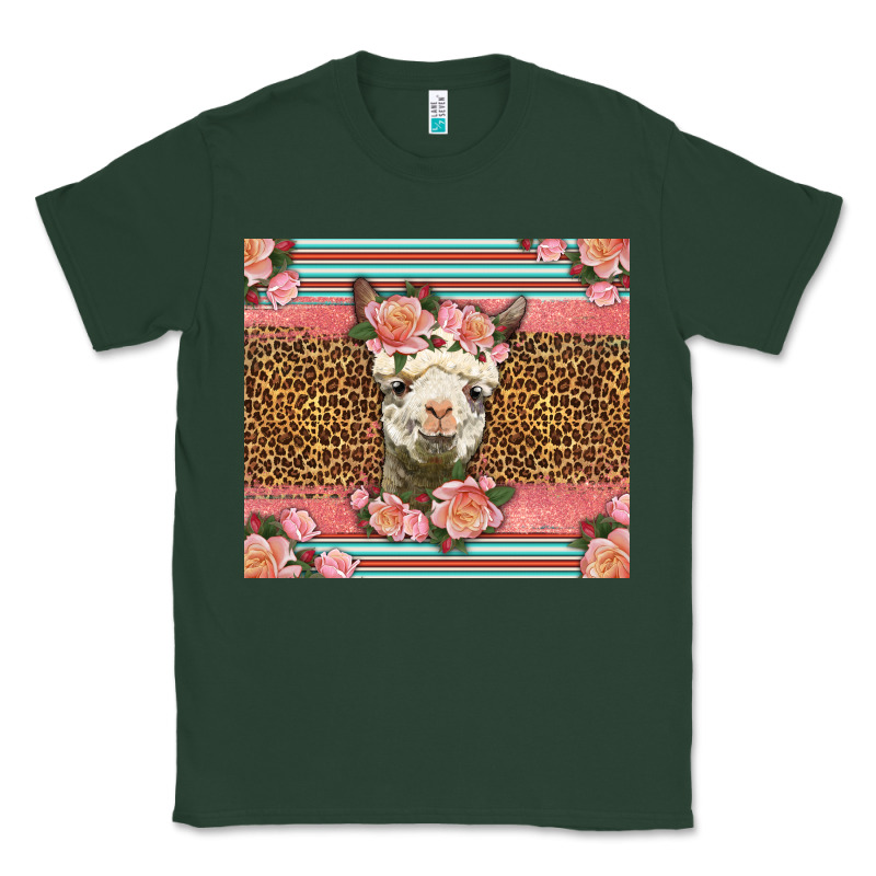 Llama And Roses Glitter Classic Tee by LillyAllenDesigns | Teevron