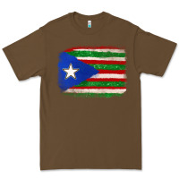 Cacao Mexico and Puerto Rico Flag Premium Tee - texasbilliewilder