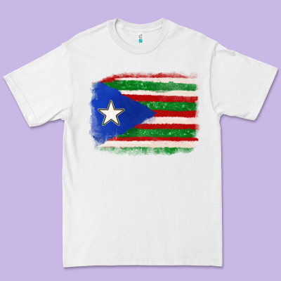 Mexico And Puerto Rico Flag Premium Tee Designed By Texasbilliewilder