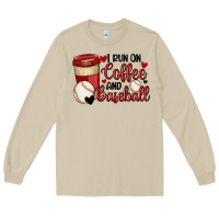 Mushroom i run on coffee and baseball Long Sleeve Tee - MaliasSmallBusiness