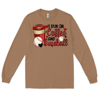 Toasted Coconut i run on coffee and baseball Long Sleeve Tee - MaliasSmallBusiness