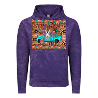 Cloud Purple happy easter truck Vintage Hoodie - JahusDesignShop