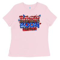 Bubblegum Pink boom boom mama Ladies Tee - Zillion Design Studio