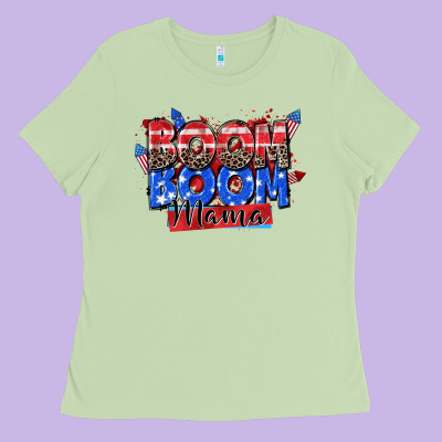 Boom Boom Mama Ladies Tee Designed By Zillion Design Studio