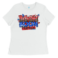 White boom boom mama Ladies Tee - Zillion Design Studio