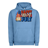 Pigment Pebble Blue Happy 4th of july gnome Urban Hoodie - CowGirlArtShop