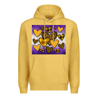 Antique Gold lakers hearts Premium Hoodie - JahusDesignShop