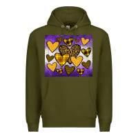 Army Green lakers hearts Premium Hoodie - JahusDesignShop