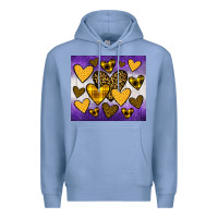 Colony Blue lakers hearts Premium Hoodie - JahusDesignShop