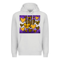 Dove Grey lakers hearts Premium Hoodie - JahusDesignShop