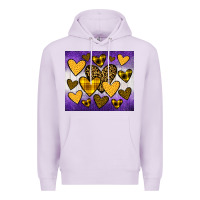 Lilac lakers hearts Premium Hoodie - JahusDesignShop