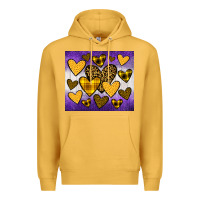 Mustard lakers hearts Premium Hoodie - JahusDesignShop