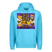 Ocean Blue lakers hearts Premium Hoodie - JahusDesignShop