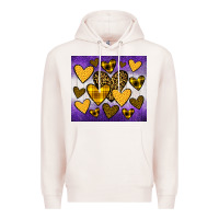 Pale Pink lakers hearts Premium Hoodie - JahusDesignShop