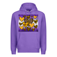 Purple lakers hearts Premium Hoodie - JahusDesignShop