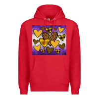 Red lakers hearts Premium Hoodie - JahusDesignShop