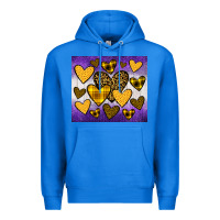 True Royal lakers hearts Premium Hoodie - JahusDesignShop