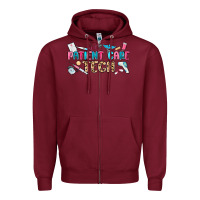 Burgundy patient care tech Zipper Hoodie - MaliasSmallBusiness