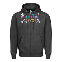 Charcoal Heather patient care tech Zipper Hoodie - MaliasSmallBusiness