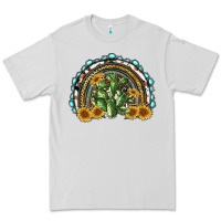Dove Grey western rainbow with cactus Premium Tee - RanaPortraitStore