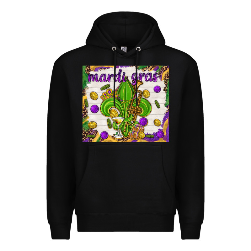 Mardi Gras Fleur De Lis Premium Hoodie by NancyCooperArtShop | Teevron