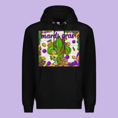 Mardi Gras Fleur De Lis Premium Hoodie Designed By Nancycooperartshop