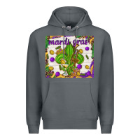 Rock Mardi Gras fleur de lis Premium Hoodie - NancyCooperArtShop