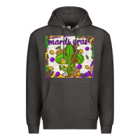 Smoke Mardi Gras fleur de lis Premium Hoodie - NancyCooperArtShop