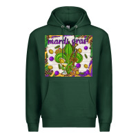 Sports Green Mardi Gras fleur de lis Premium Hoodie - NancyCooperArtShop