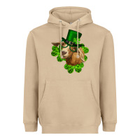Mushroom st. patrick's day goat clovers and leprechaun hat Heavyweight Hoodie - RanaPortraitStore