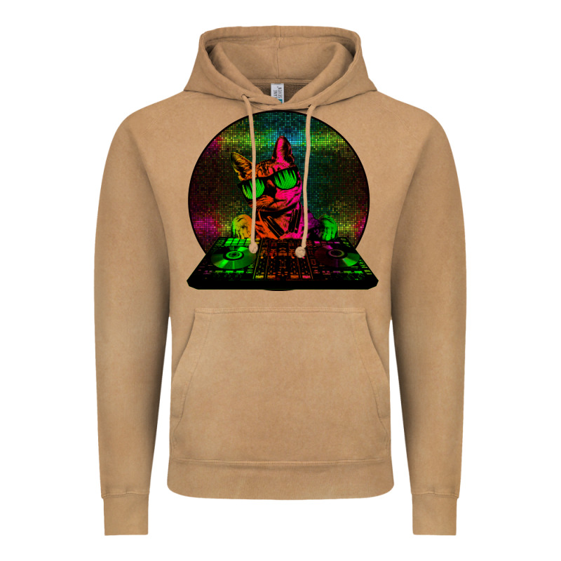 House Cat (rainbow Dj Kitty) Vintage Hoodie by Bettercallsaul | Teevron