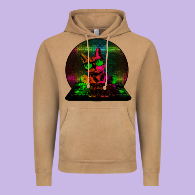 House Cat (rainbow Dj Kitty) Vintage Hoodie Designed By Bettercallsaul