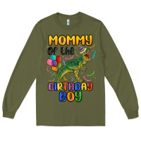 Army Green mommy of the birthday boy Long Sleeve Tee - MaliasSmallBusiness