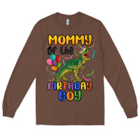 Chestnut mommy of the birthday boy Long Sleeve Tee - MaliasSmallBusiness