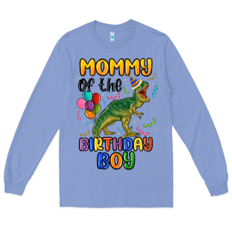 Mommy Of The Birthday Boy Long Sleeve Tee by MaliasSmallBusiness | Teevron