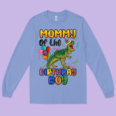 Mommy Of The Birthday Boy Long Sleeve Tee Designed By Maliassmallbusiness