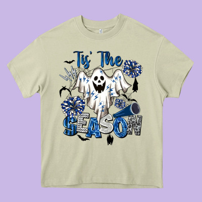 Tis' The Season Cheer Ghost Heavy Core Tee Designed By Barkaloodesign