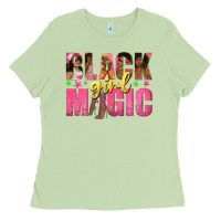 Matcha black girl magic with afro black women Ladies Tee - texasbilliewilder