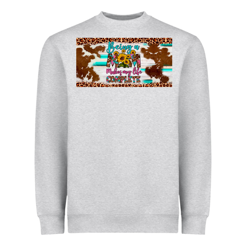 Being A Mom Makes My Life Complete License Plate Heavyweight Sweatshirt by Artiststas | Teevron