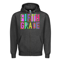 Charcoal Heather fifth grade Zipper Hoodie - NancyCooperArtShop