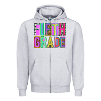 Heather Grey fifth grade Zipper Hoodie - NancyCooperArtShop